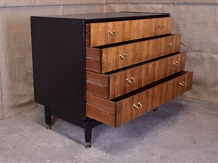 G Plan Tola & Black Chest of Drawers