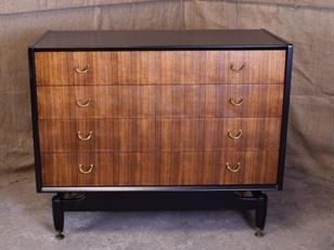 G Plan Tola & Black Chest of Drawers