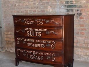 Tailors Advertising Chest of Drawers