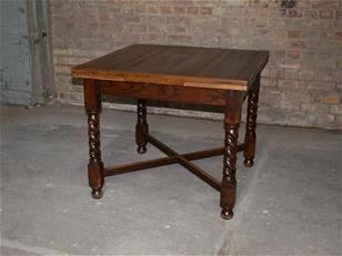 Oak Barley Twist Drawer Leaf Table ZX2347